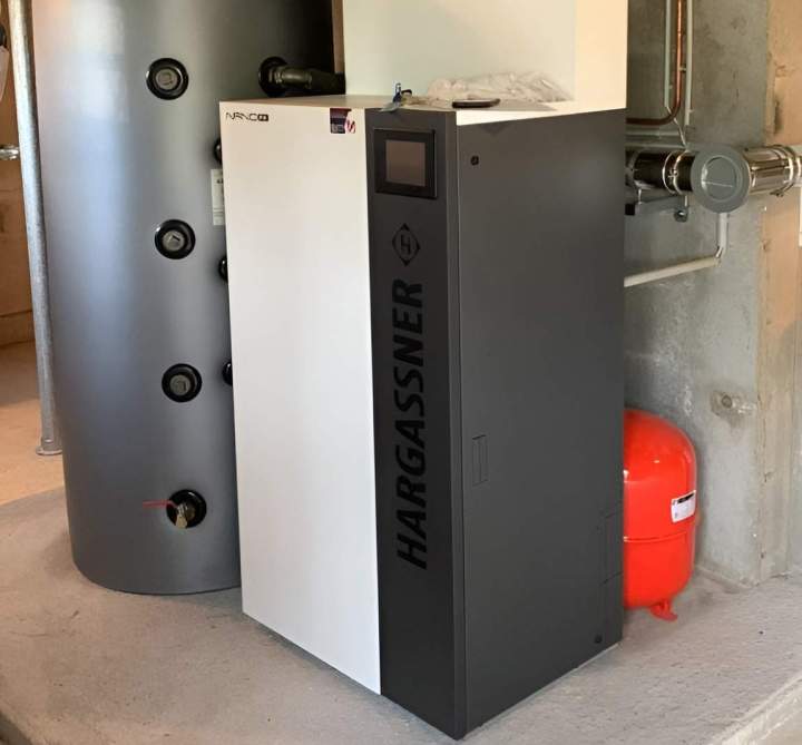 Installation chaudière à buches à Saché